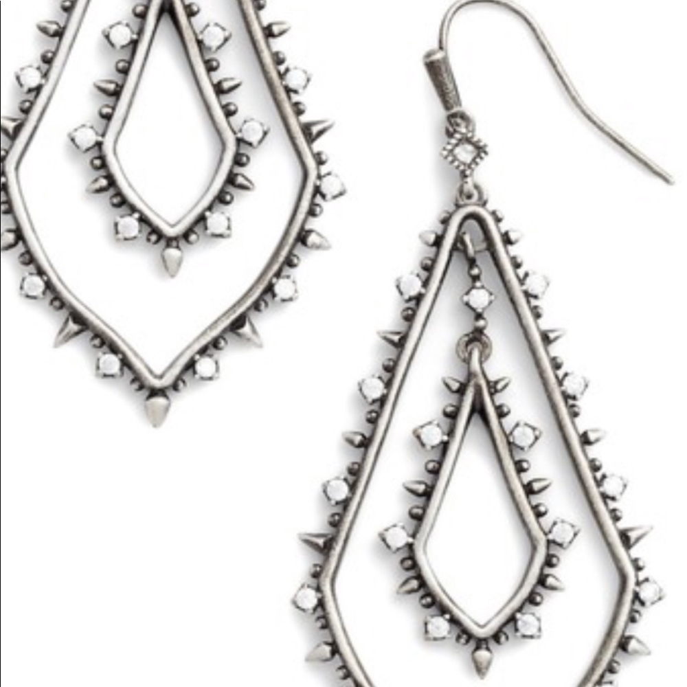 NWOT KENDRA SCOTT Alice Silver Drop Earrings